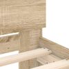 vidaXL Estructura cama con cabecero sin colch&oacute;n roble Sonoma 90x200 cm