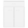 vidaXL Aparador de madera contrachapada blanco 60x30x75 cm