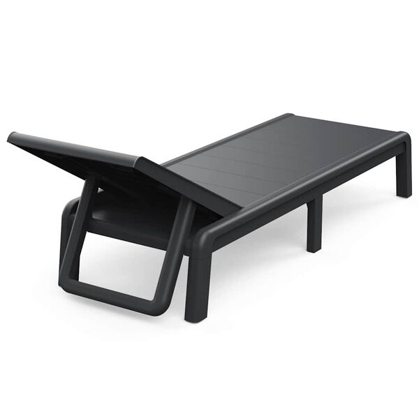 Tumbona Keter con Coj&iacute;n "Formentera" Textura madera Antracita