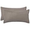 vidaXL Funda de almohada 2 pcs HOUTEN Gris Claro 40 x 70 cm Boucl&eacute;