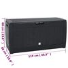 vidaXL Caja almacenaje de jard&iacute;n polipropileno antracita 119x48x60 cm