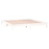 vidaXL Estructura cama LED sin colch&oacute;n madera maciza blanco 140x200 cm