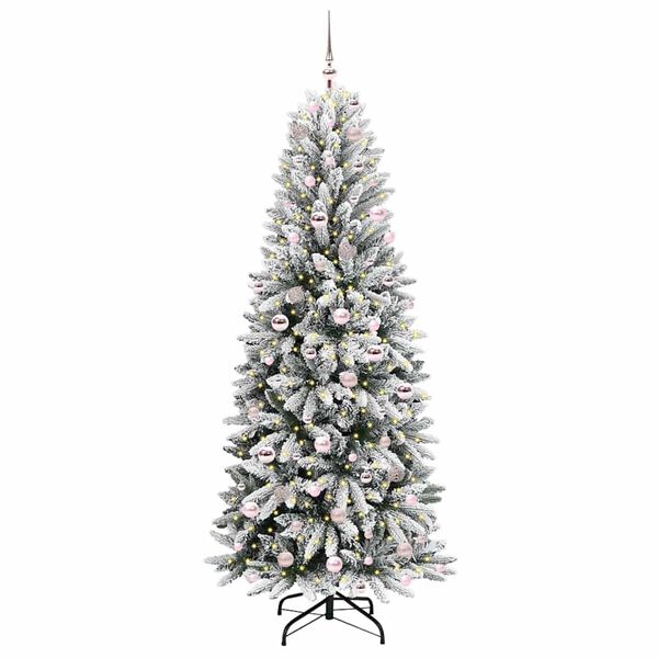 vidaXL &Aacute;rbol de Navidad artificial 210 cm PVC y Pl&aacute;stico y Acero y PE