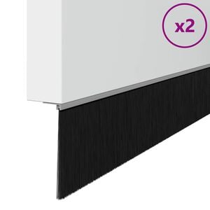 vidaXL Sellos de cepillo de puerta atornillables 2 pcs Plateado 100 cm