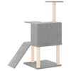 vidaXL Rascador para gatos con postes de sisal gris claro 109 cm