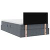 vidaXL Cama con almacenamiento y LED con LED Gris oscuro 120 x 190 cm