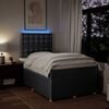 vidaXL Cama box spring con colch&oacute;n tela gris oscuro 120x200 cm