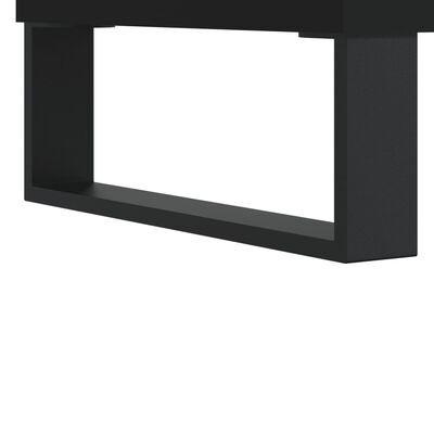 vidaXL Mesa de centro madera contrachapada negro 90x50x36,5 cm