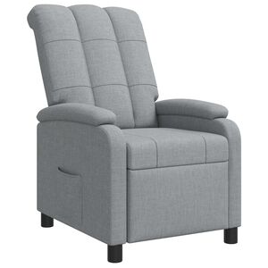 vidaXL Recliner Gris Claro Tela