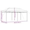 vidaXL Tienda de fiesta plegable Pop-Up burdeos 580x292x315 cm
