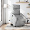 vidaXL Sillón de masaje eléctrico reclinable elevable tela gris claro
