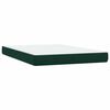 vidaXL Cama box spring con colch&oacute;n terciopelo verde oscuro 160x220 cm
