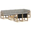 vidaXL Conjunto de sof&aacute;s de exterior 9 uds. Blanco y Gris Claro