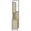 vidaXL Set de muebles de ba&ntilde;o 3 pzas madera contrachapada roble Sonoma