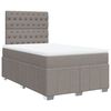 vidaXL Cama box spring con colch&oacute;n tela gris taupe 120x190 cm