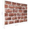 vidaXL Paneles de pared 3D dise&ntilde;o de ladrillo 10 uds EPS marr&oacute;n oscuro
