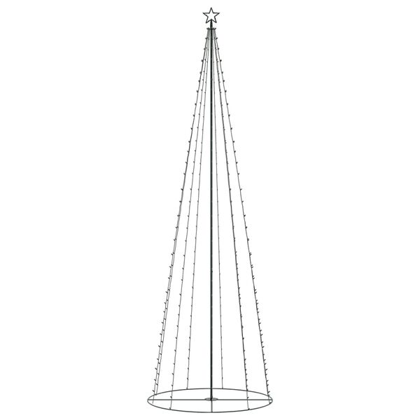vidaXL &Aacute;rbol de Navidad forma de cono 330 LED blanco c&aacute;lido 100x300 cm