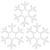 vidaXL Figura de Navidad de copo de nieve con LED 3 piezas 38x37 cm