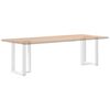 vidaXL Patas para mesa de comedor en forma de T (2 unidades), color blanco, 60 x 35 x (72-73) cm, acero