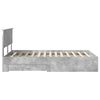 vidaXL Estructura de cama con cabecera Gris Concreto 120 x 190 cm