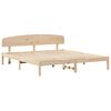 vidaXL Estructura de cama Natural 200 x 200 cm Madera de pino macizo