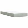 vidaXL Cama box spring con colch&oacute;n terciopelo gris claro 80x200 cm