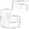 vidaXL Sillón reclinable de cuero sintético marrón