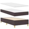 vidaXL Cama tipo Box Spring Marr&oacute;n oscuro 100 x 200 cm tela