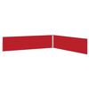 vidaXL Toldo lateral retr&aacute;ctil para patio rojo 170x1200 cm