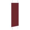 vidaXL Estor Plisado rojo burdeos 45x150 cm Tela Ancho 44,4 cm