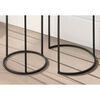 Rousseau Juego de mesas auxiliares 2 piezas Ronda metal negro y dorado
