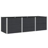 vidaXL Arriate elevado Negro 300 x 100 x 91 cm WPC y Aluminio