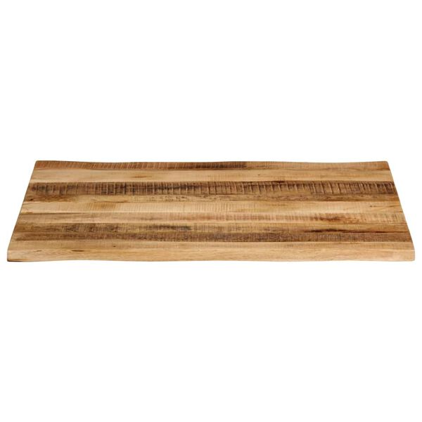vidaXL Tablero de mesa borde natural madera maciza mango 100x80x2,5 cm
