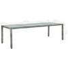 vidaXL Set de comedor de jardín 11 pzas y cojines ratán sintético gris