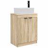 vidaXL Vanidad de ba&ntilde;o con lavabo Roble Sonoma 54 x 35 x 83 cm