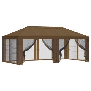 vidaXL Funda de Gazebo con Paredes Laterales 6 x 3 m Topo Poli&eacute;ster