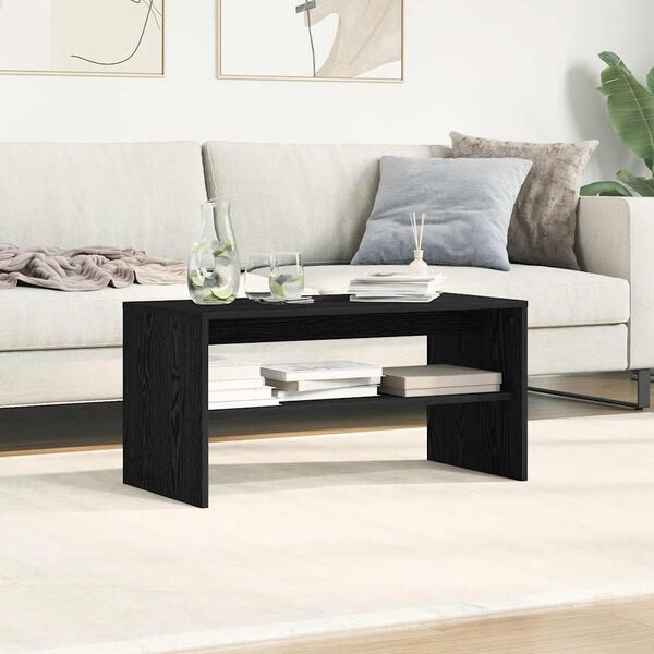 vidaXL Mueble de TV madera de ingenier&iacute;a roble negro 80x40x40 cm