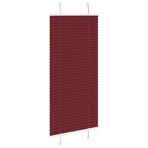 vidaXL Estor Plisado rojo burdeos 55x150 cm Tela Ancho 54,4 cm