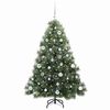 vidaXL Árbol de Navidad artificial con 150 LED Verde 150 cm PE y PVC