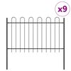 vidaXL Valla de Jard&iacute;n BOXTEL 9 uds. 15,3 x 0,8 m Gris