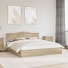 vidaXL Cama con almacenamiento con cabecera Roble Sonoma 180 x 200 cm