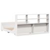 vidaXL Cama con estanter&iacute;a sin colch&oacute;n madera maciza blanca 180x200 cm