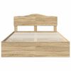 vidaXL Estructura de cama Roble Sonoma 140 x 200 cm Madera Ingenieril