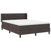 vidaXL Cama tipo Box Spring Marr&oacute;n Oscuro 190 x 140 cm Poli&eacute;ster