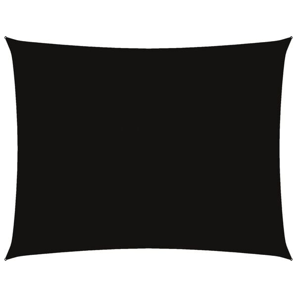 vidaXL Toldo de vela rectangular tela Oxford negro 3,5x4,5 m