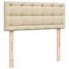 vidaXL Cama box spring con colch&oacute;n tela color crema 120x200 cm