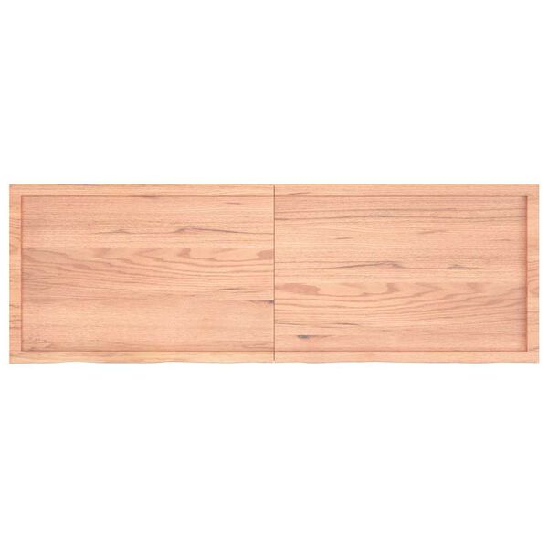 vidaXL Tablero mesa madera roble tratada marrón claro 180x60x(2-4) cm