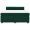 vidaXL Cama box spring con colch&oacute;n terciopelo verde oscuro 180x200 cm