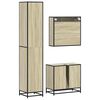 vidaXL Set de muebles de baño 3 pzas madera contrachapada roble Sonoma