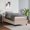 vidaXL Estructura Estructura de cama con somier cuero sint&eacute;tico capuchino 90x200 cm